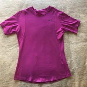 NikeFIT DRY Fitted Pink Short Sleeve Running Top